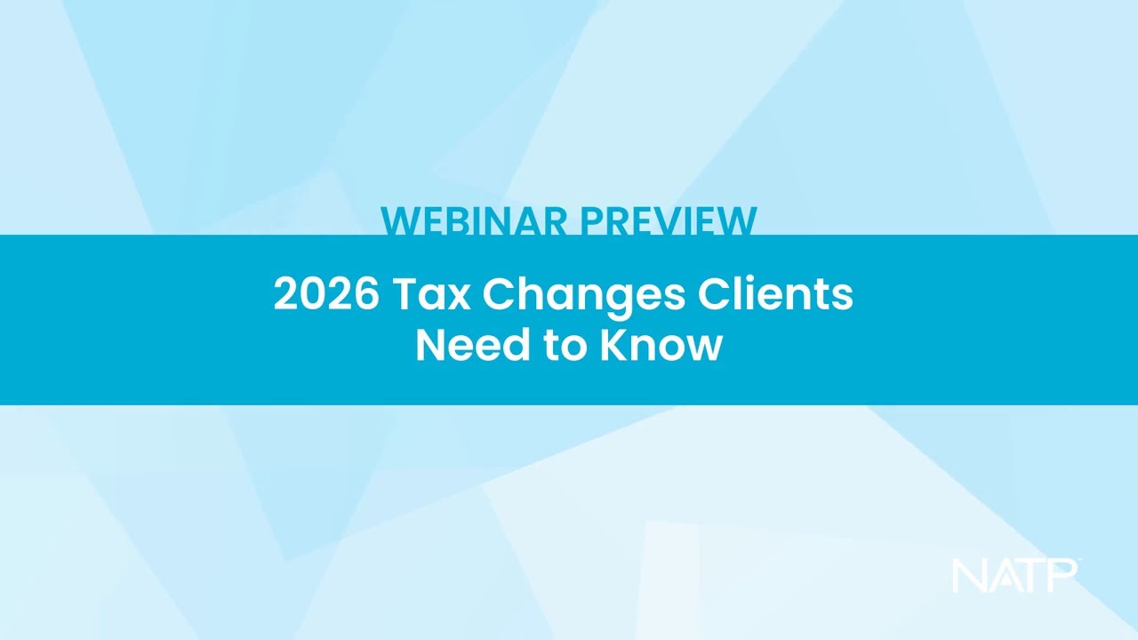 Webinar preview: 2026 Tax Changes Clients Need to Know - YouTube