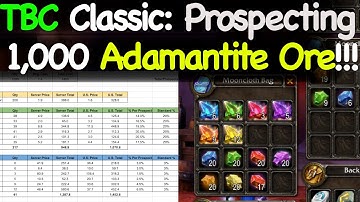 TBC Classic: Prospecting 1,000 Adamantite Ore!!!
