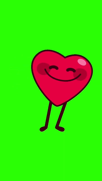 Dancing Heart in green screen #hearttouching #greenscreen
