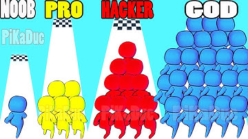 NOOB vs PRO vs HACKER vs GOD in Clones Runner