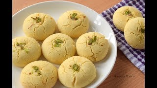 बाज़ार जैसी खस्तेदार नानखटाई कढ़ाई या ओवन में आसानी से बनाये | Nankhatai Cookies Recipe | Recipeana
