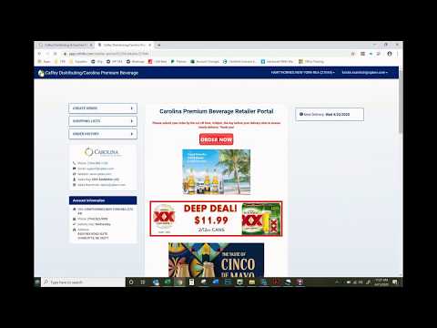 Carolina Premium Beverages's Retailer Portal Introduction