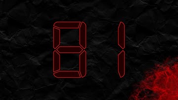 Countdown from 81 to 0 in RED