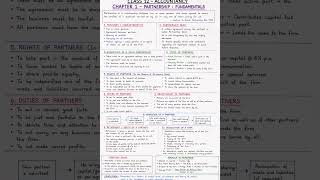 Struggling with Accountancy? 📚✨Here’s your Class 12 Accountancy – One Page Notes 💯