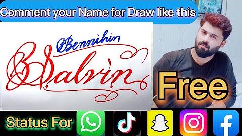 Salvin Bennihin Name Signature Calligraphy Status | How to Cursive write with cut Marker #salvin