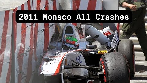 F1 2011 Monaco All Crashes