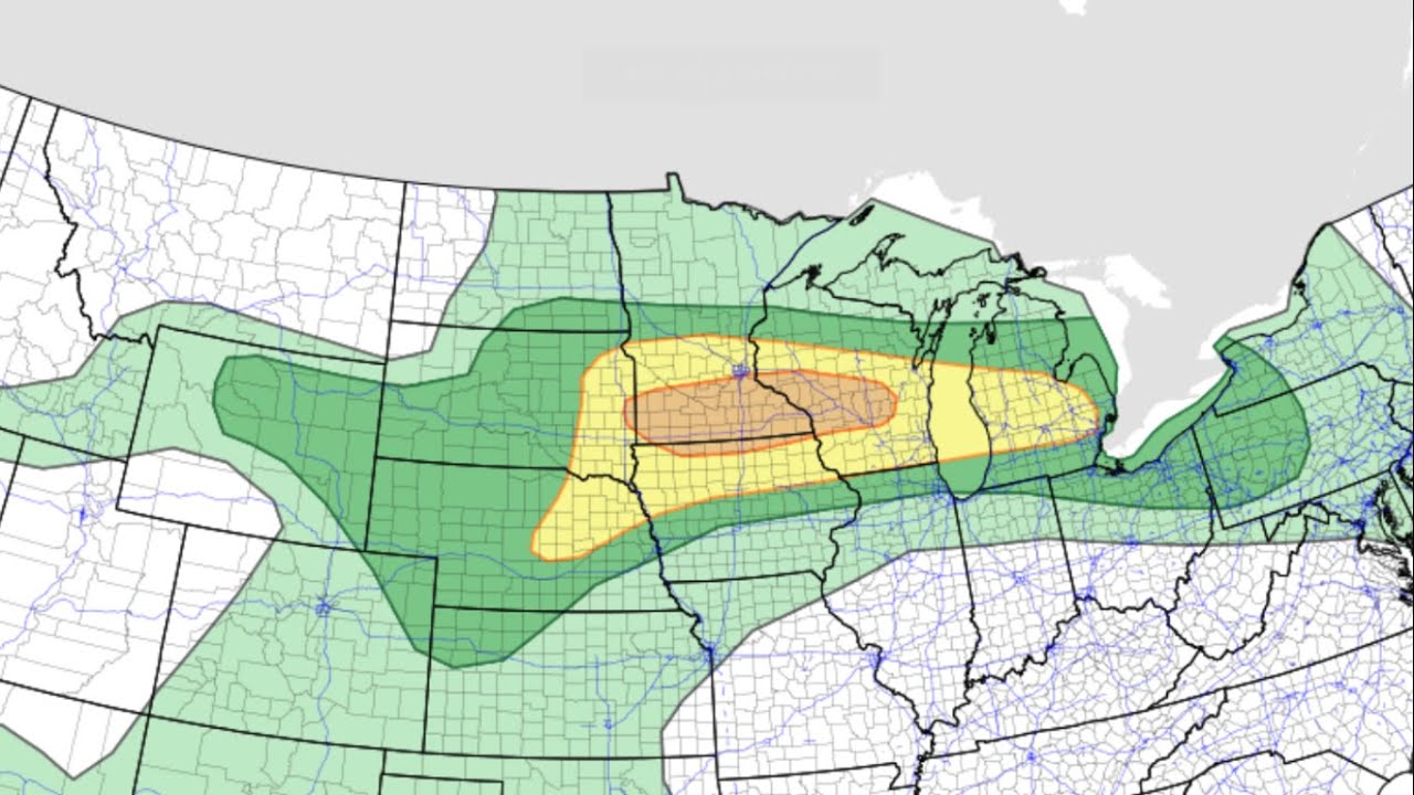 Enhanced Risk of Severe weather in the Midwest - YouTube