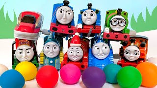 きかんしゃトーマス カプセルプラレール ねんどで顔型 ゴードン ジェームス パーシー 流線型 Thomas & Friends TOMY Capsule Plarail Play Doh Clay