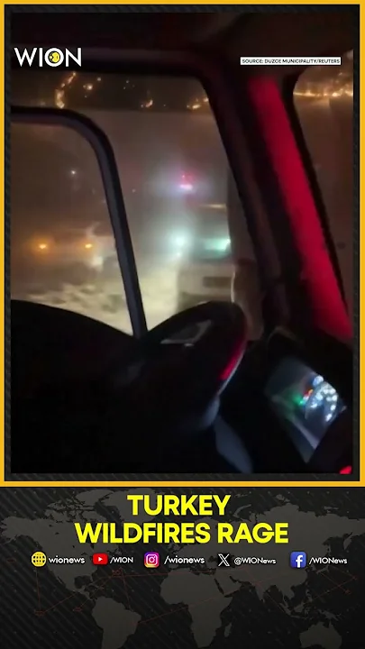 Turkey Wildfire: Wildfire In Northwest Turkey Seen at Night | WION Shorts