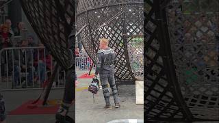 Motorrad-Show Stahlkugel Globe of Speed #motorradshow #stahlkugel motorräder #oldenburg #globe