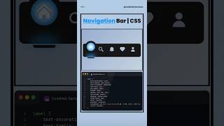 Stunning Navigation Bar UI using HTML CSS JS 🔥✨ | Must Watch! #shorts