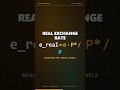 The FX Market — Real Exchange Rate Explained #Shorts