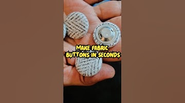 Make Fabric Buttons in Seconds #SewingTips#DIYButtons#SewingHack#FabricCrafts