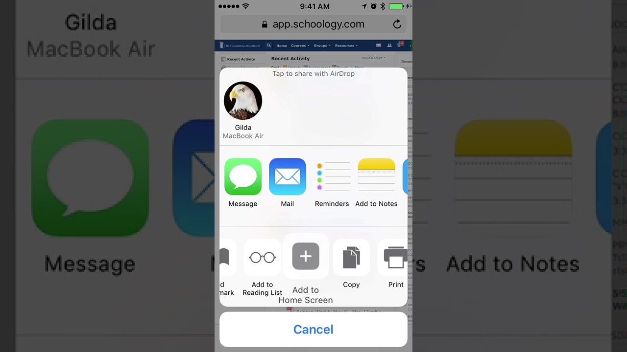 Add Website Shortcut to iPhone Home Screen 