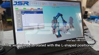 Yaskawa welding robot Offline simulation with the L-type positioner