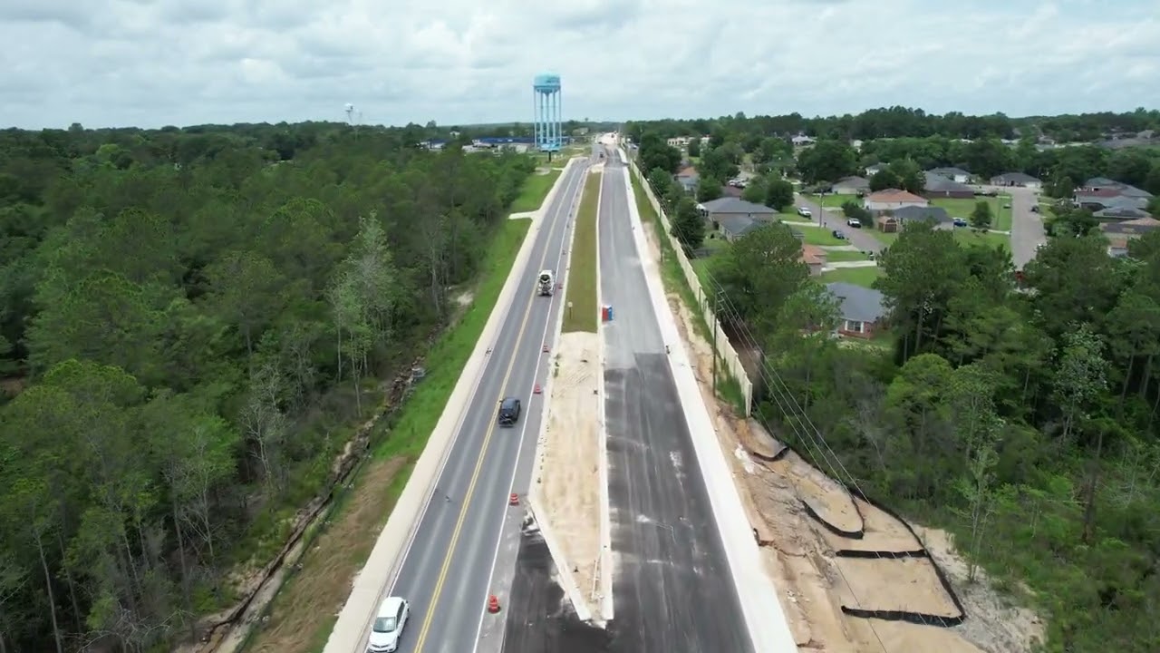 Aerial Footage of PJ Adams Parkway in Crestview (05.24.22)