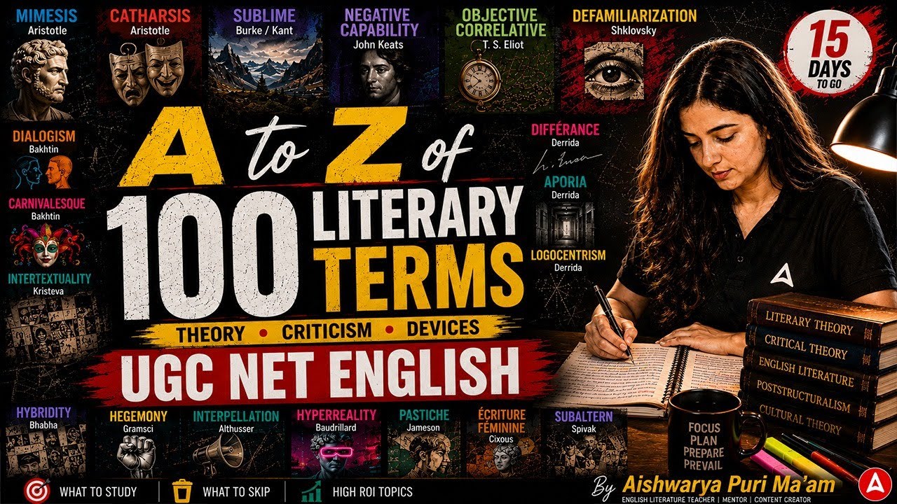 UGC NET English Literature | UGC NET English A To Z Of Literary Terms ...