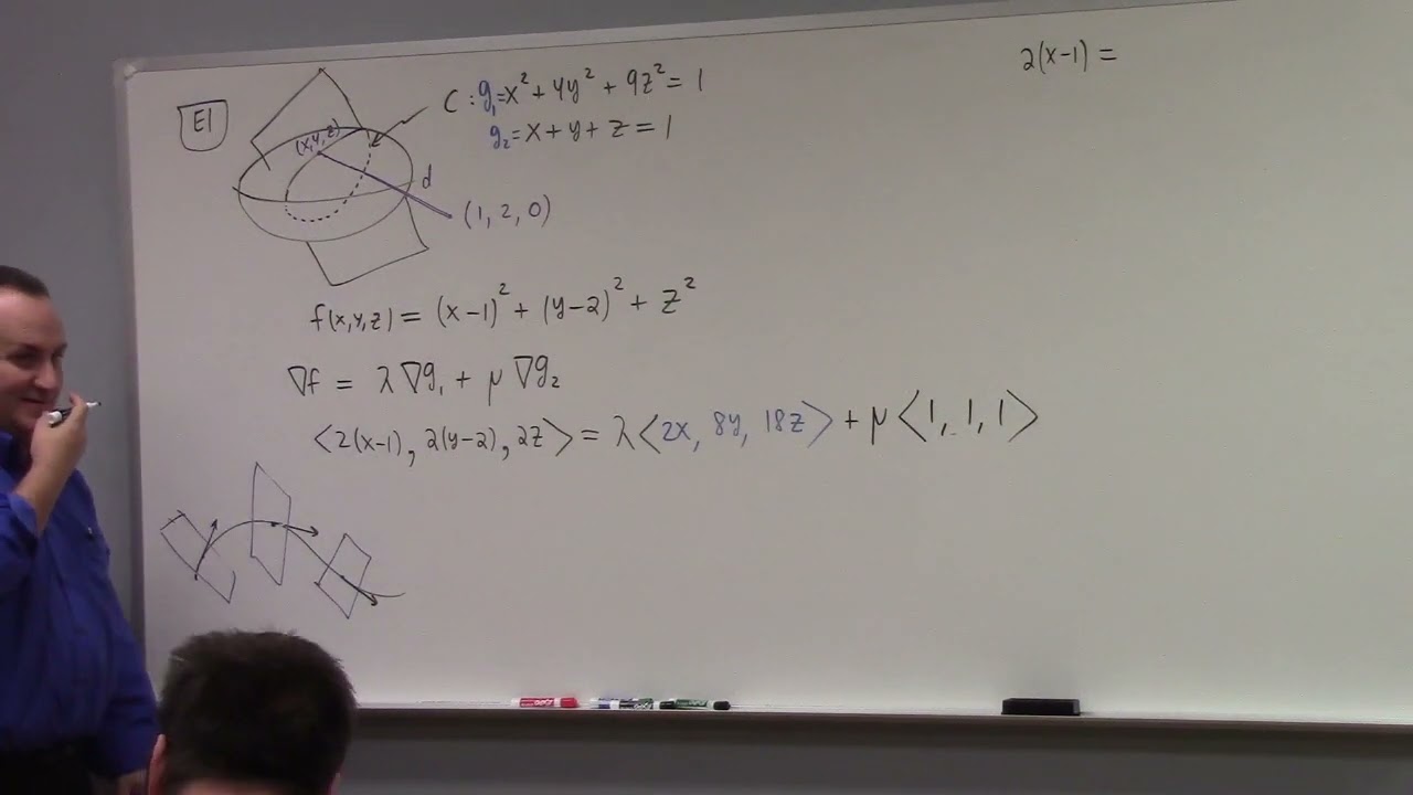 Multivariate Calculus: Lagrange Multipliers, multivariate power series, 10-5-23 part 1