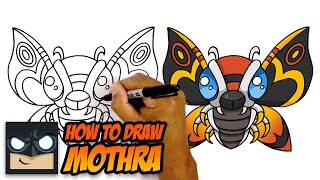 how to draw mothra godzilla step by step tutorial