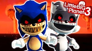 EVIL Sonic.EXE & Tails The Ultimate DLC Costumes - LittleBigPlanet 3 PS4 Gameplay