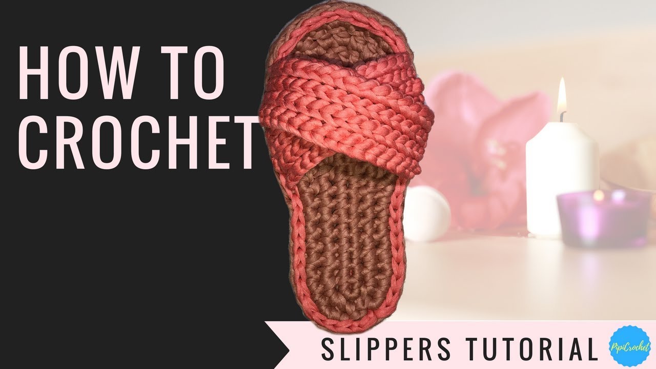 Søgemaskine optimering patient let at blive såret How to Crochet Slippers - T-shirt yarn tutorial - YouTube