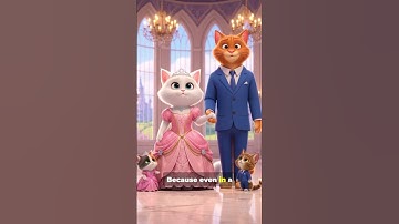 Fluffy Princess Cat 👑 | Pixar Style Cute Cat Family Story 🐾 #shorts #viral #ai #india #trending