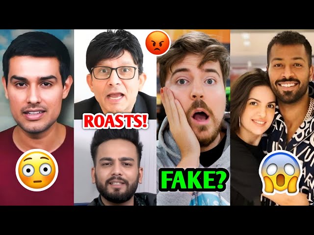 Celebs get HATE...BOYCOTT Bollywood Trends- Why? 😡| Elvish Vs Dhruv u0026 KRK Roast, MrBeast, Hardik | class=