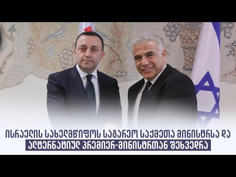 ისრაელის სახელმწიფოს საგარეო საქმეთა მინისტრსა და ალტერნატიულ პრემიერ-მინისტრთან შეხვედრა