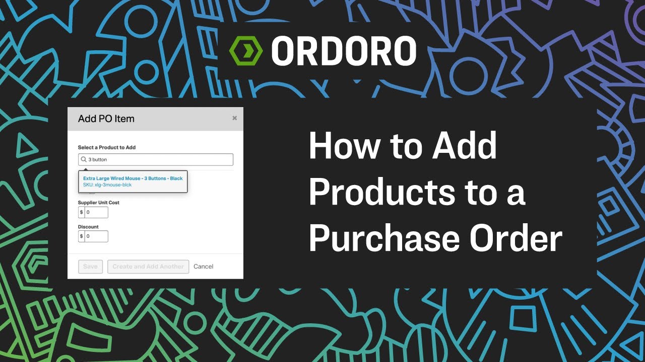 How to Add Products to Purchase Orders in Ordoro | PO Management Made Simple