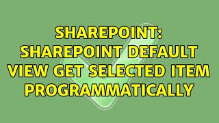Sharepoint: SharePoint default view get selected item programmatically Profile