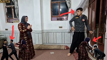 Zahra at home with tears and worries; the landlord