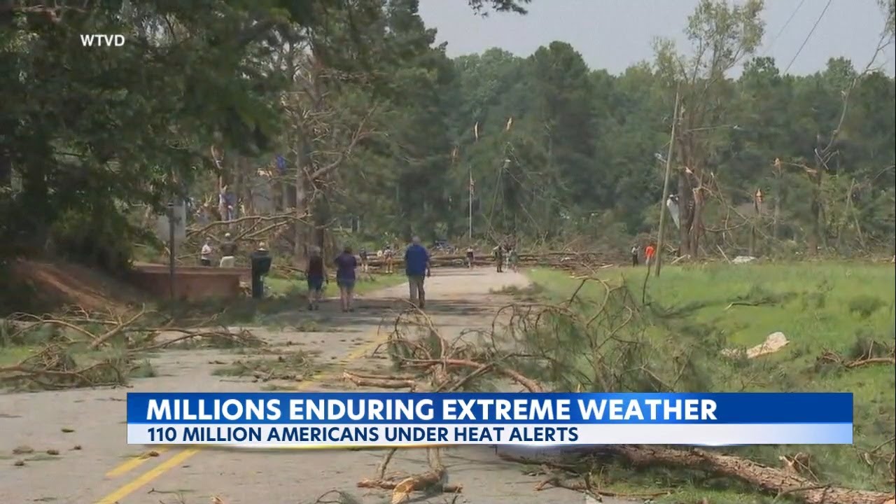 100 million Americans under heat, extreme weather alerts - YouTube