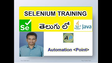 Full-Length  Selenium Java Real Time Training    || In Telugu || by    Mr Hanumanth