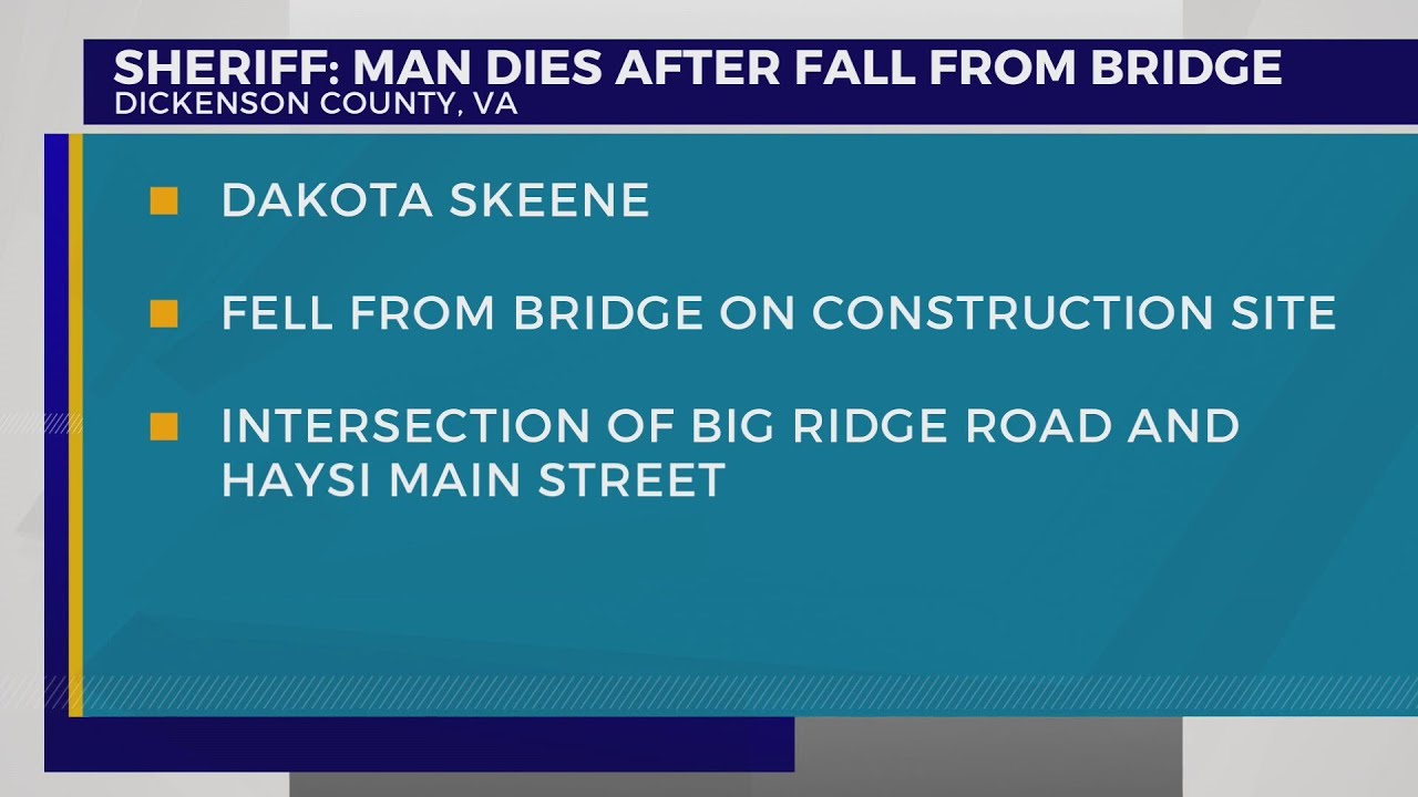 Sheriff: Man dies after fall from bridge in Dickenson County - YouTube