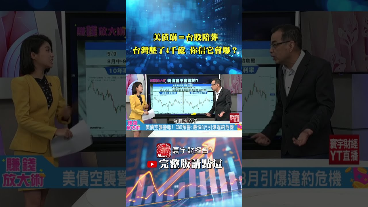 誰說美債會倒？你知道台灣5千億外匯有8成都買它嗎？！債市崩盤根本演戲！｜鄭廳宜／白昀霏｜#賺錢放大術 #寰宇財經新聞