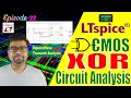 LTSpice (v24): CMOS XOR using Monolithic MOSFETs | Response by Transient Analysis