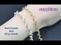 【ハンドメイド】シードビーズとドロップビーズで編むブレスレットの作り方☆-Easy Tutorial- How to make a bracelet with seed beads.