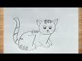 How to draw cat drawing easy step by step@DrawingTalent