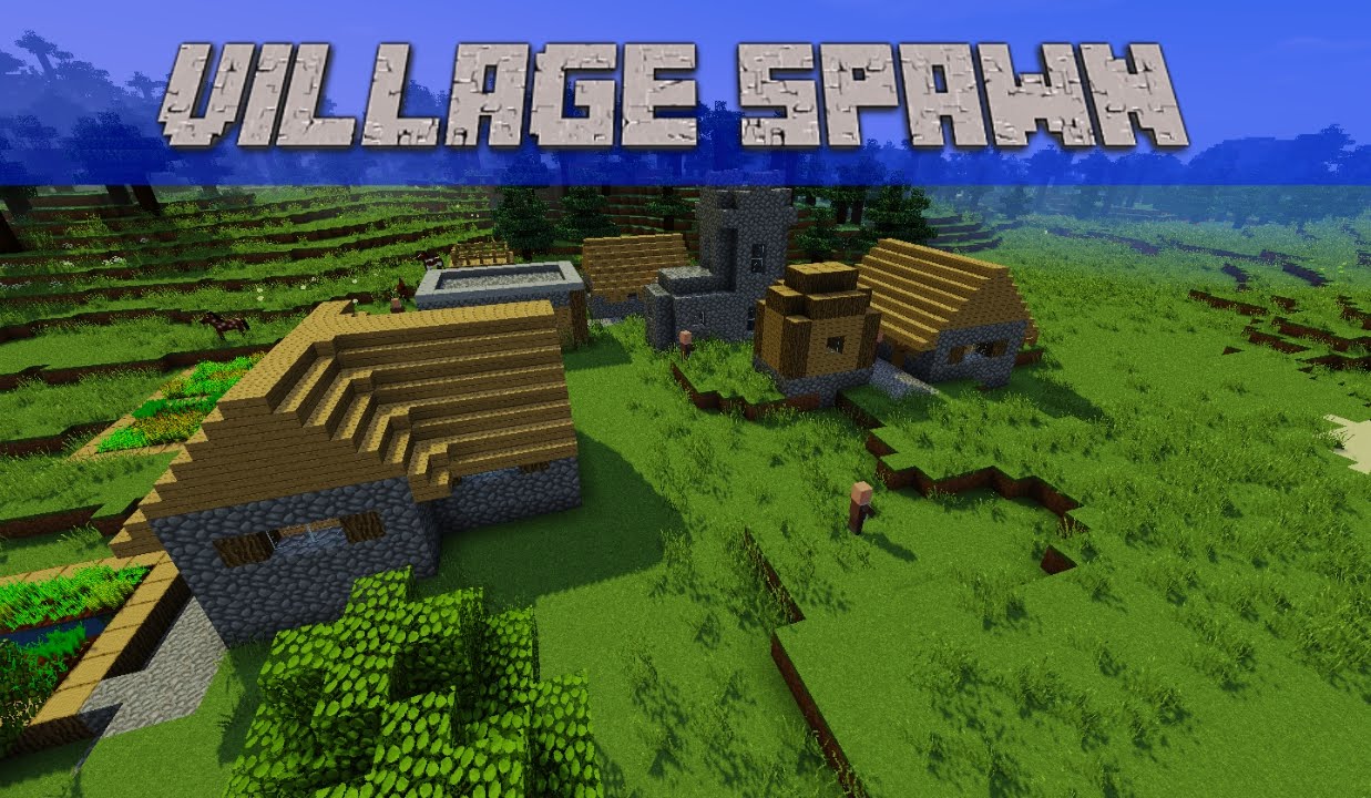 Cool Plains Village Spawn Minecraft Seed 1.9, 1.8.8 Good for Building