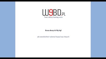 WEBD.pl Kopia bazy danych MySQL
