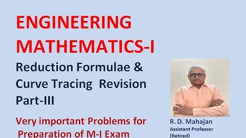 Curve Tracing (Parametric Type) Revision(Part-3)I Engineering Mathematics -I