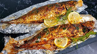 Extra Tasty and Juicy Oven Baked Mackerel in a Foil. Oven Baked Mackerel Recipe