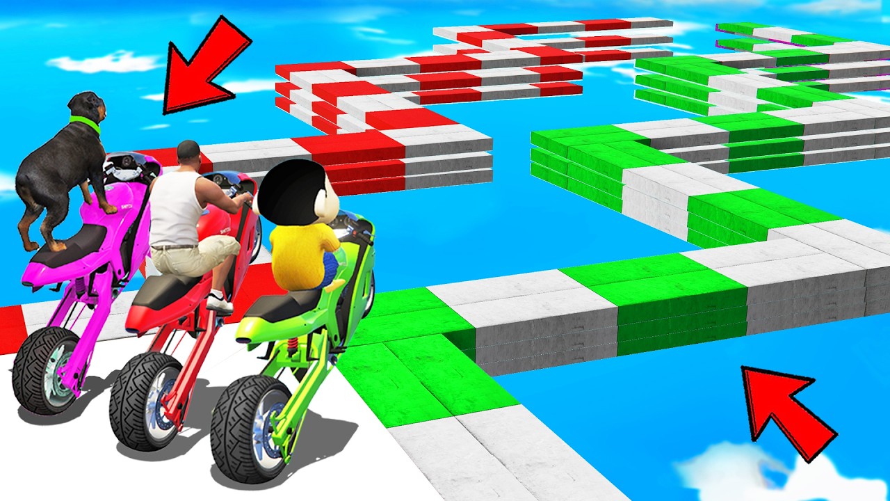 SHINCHAN AND FRANKLIN TRIED THE IMPOSSIBLE ZIGZAG TRACK PARKOUR CHALLENGE GTA 5 SHINCHAN AND FRANKLIN TRIED THE IMPOSSIBLE ZIGZAG TRACK PARKOUR CHALLENGE GTA 5