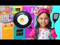 Alice Pretend Princess & Plays Cooking Food with Kitchen Toy