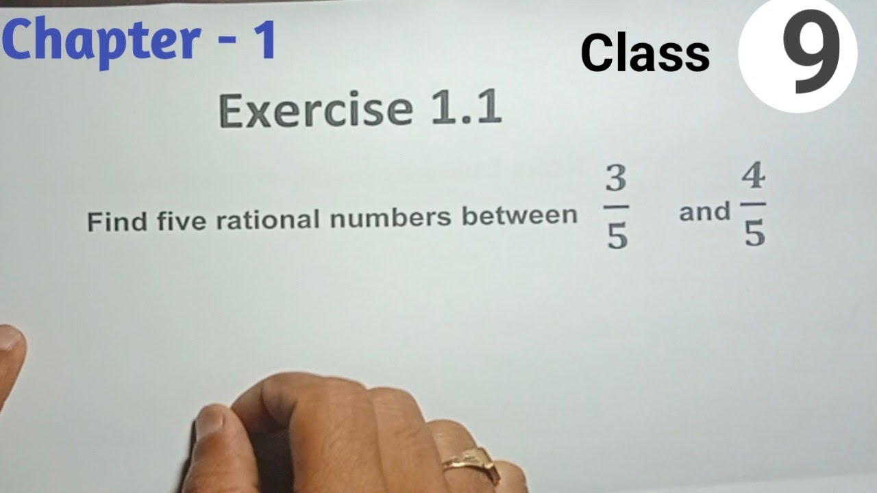 Find Rational numbers between given two rational numbers - YouTube