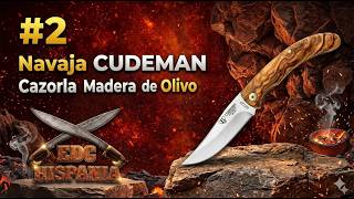Navaja EDC - CUDEMAN CAZORLA en Madera de Olivo | Liner Lock | Olive Wood | Review ‪@edchispania‬