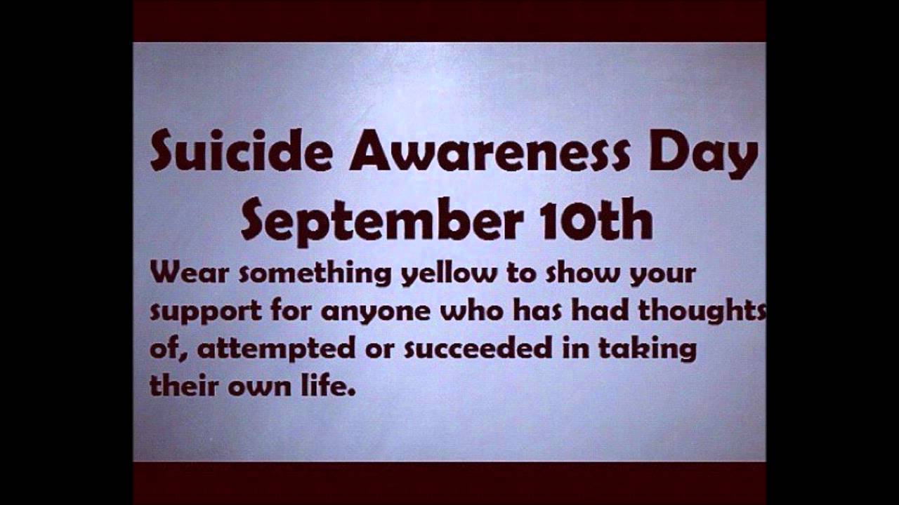 Suicide Awareness Day, You Are Not Alone - YouTube