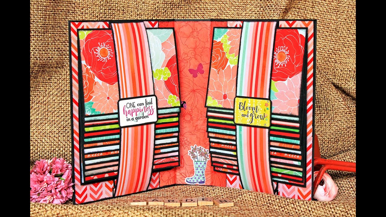 Scrapbooking album with twin waterfalls and a mechanism YouTube