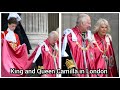 King charles and queen camilla arrive at st pauls cathedral service honouring everyday heroes