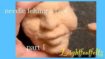 Needle felting a face, part 1
